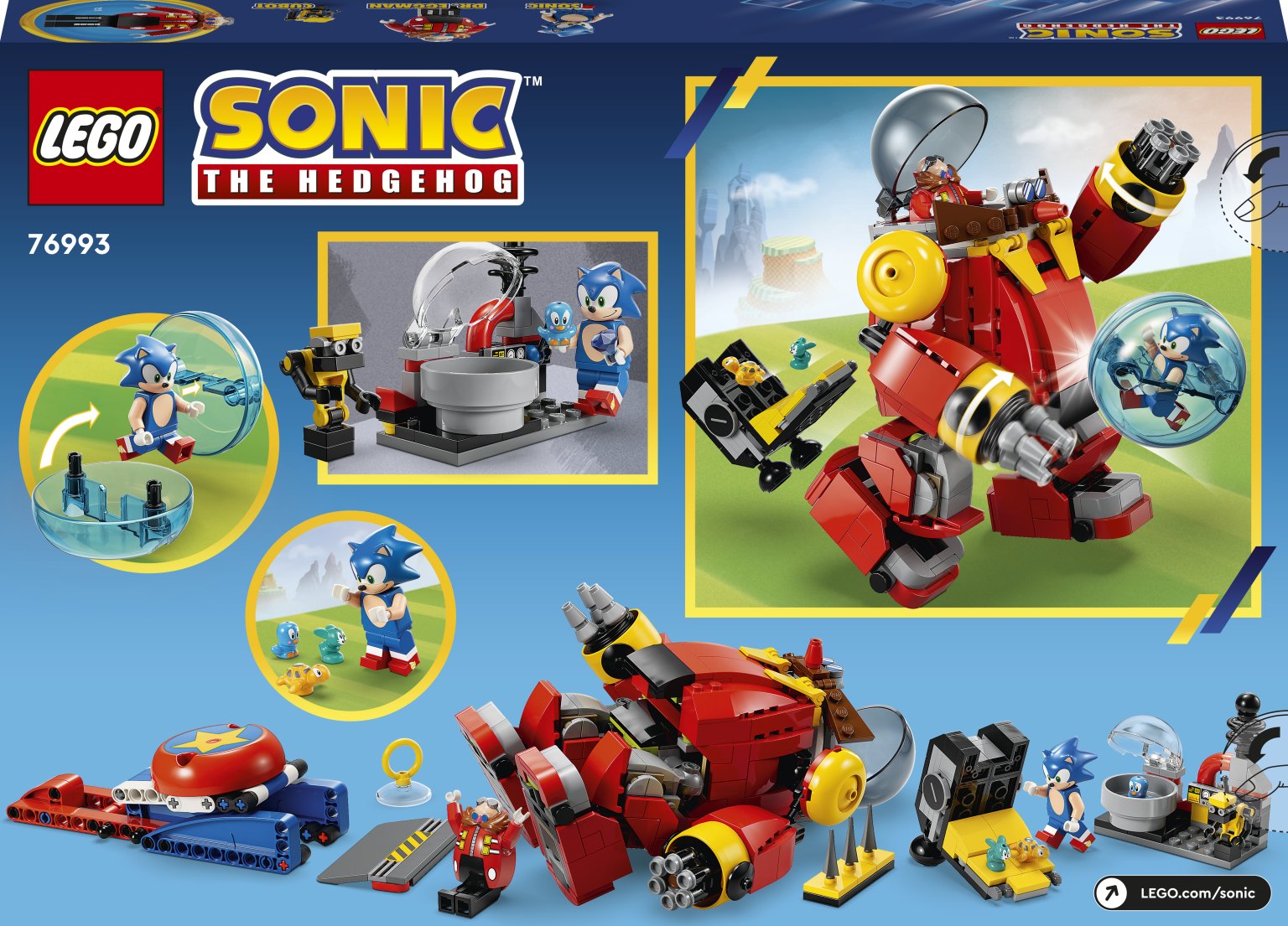 Sonic Movie 2 Death Egg Robot Toy LEGO 76993 Sonic vs. Dr. Eggman's Death Egg Robot revelado