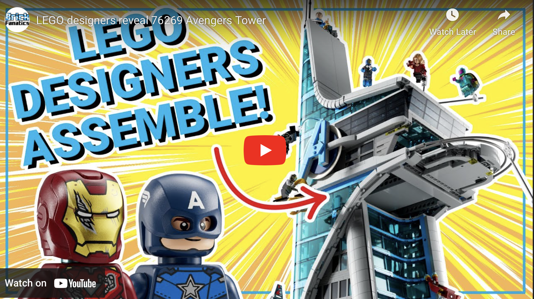 Les designers LEGO dévoilent la tour Avengers 76269